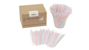 Vibrantly colored assortment of Cell-O-Core swizzle straws, adding a splash of style to beverages in Omaha.